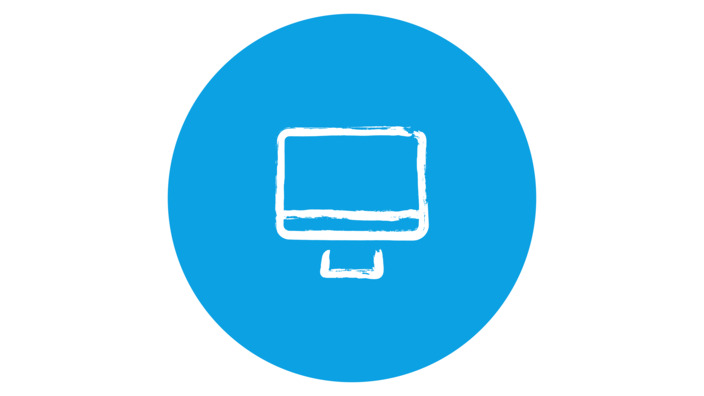 Icon mit PC-Monitor