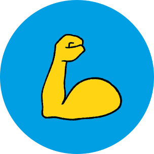Icon mit muskulärem Oberarm