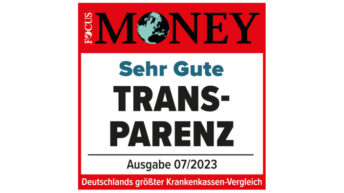 Auszeichnung: "Sehr gute Transparenz"" für die IKK classic von Focus Money