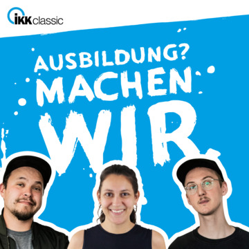 Visual des IKK-Azubi-Podcasts, auf dem Portraits unterschiedlicher junger Menschen abgebildet sind