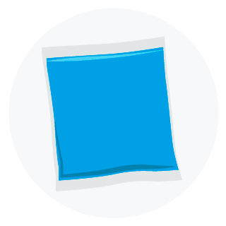 Grafik von einem blauen Kühlpad