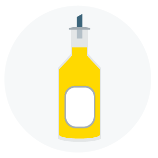 Grafik von einer gelben Essigflasche