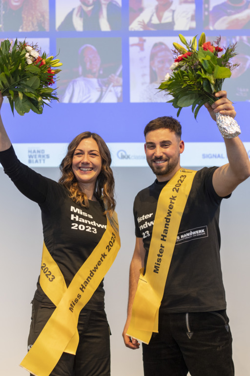 Mister und Misses Handwerk 2023 bei der Preisverleihung