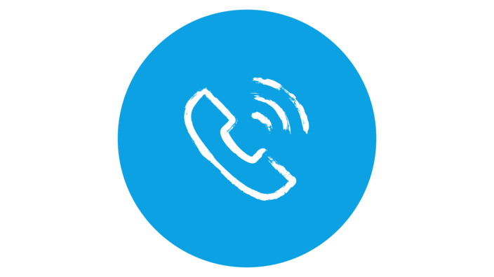 Icon mit Telefonhörer