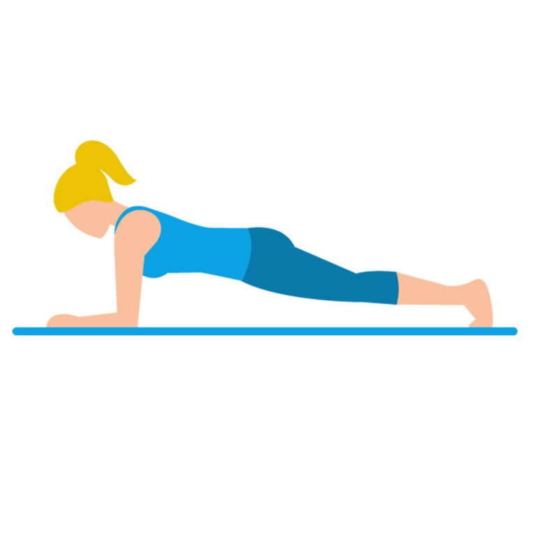 Frau in Plank-Position