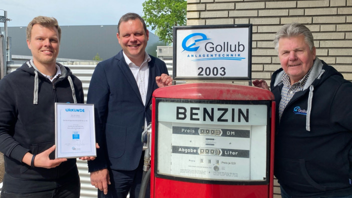 Auszeichnung der für Gollub Anlagenbau in Bielefeld