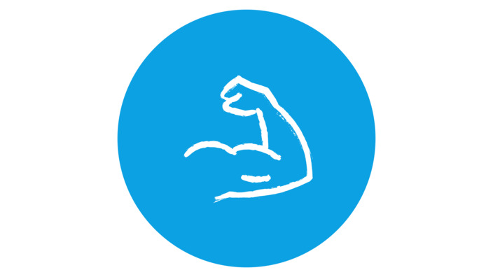 Icon mit muskulärem Oberarm