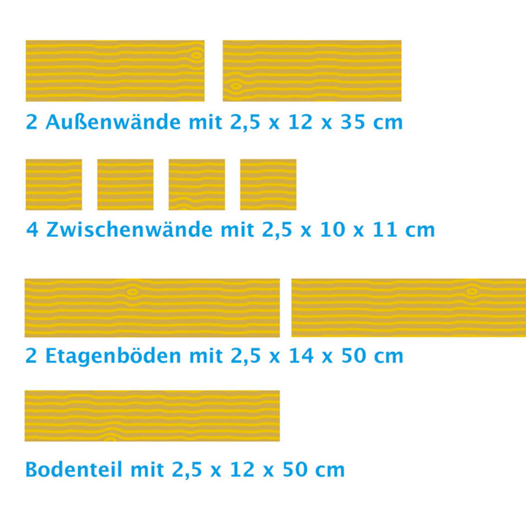 Außen- und Zwischenwände des Insektenhotels