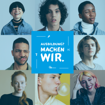 Portrait-Collage zur Podcast-Serie "Ausbildung? Machen wir."