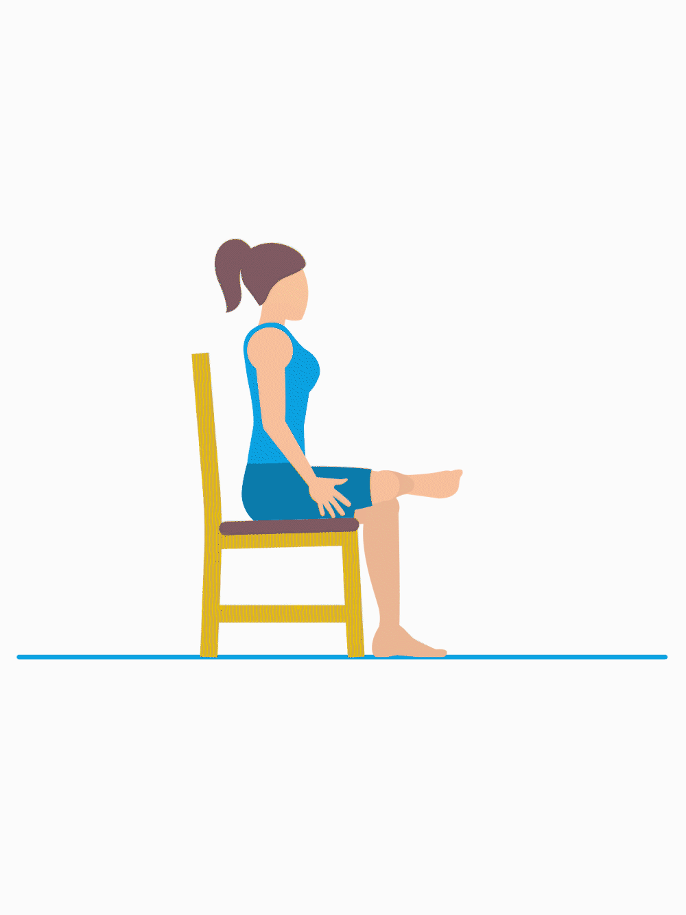 Animation einer Frau bei einer Dehnübung